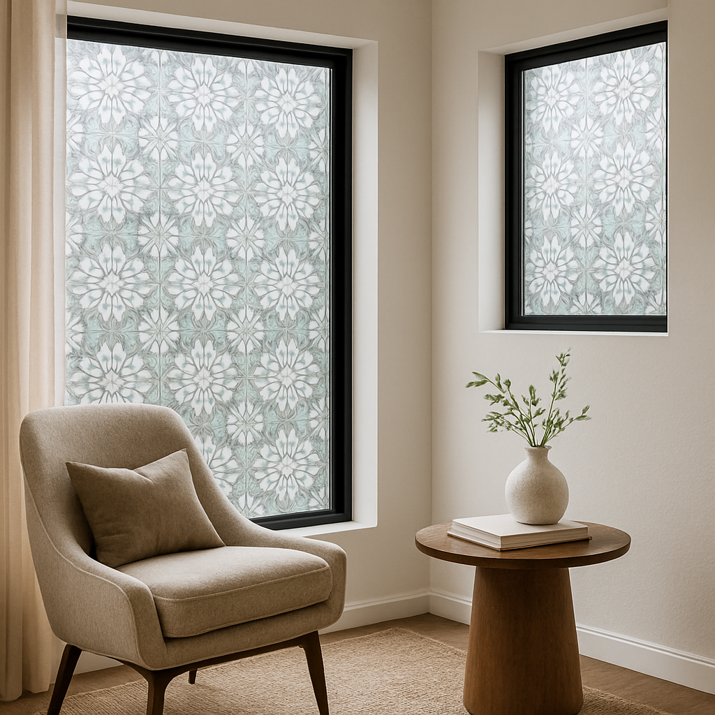 Decorative window film in a stylish setting