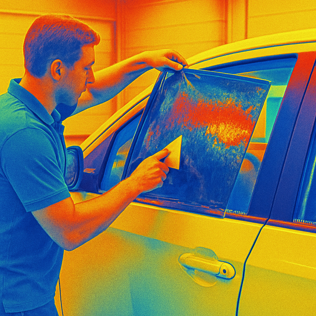 Thermal window tint installation