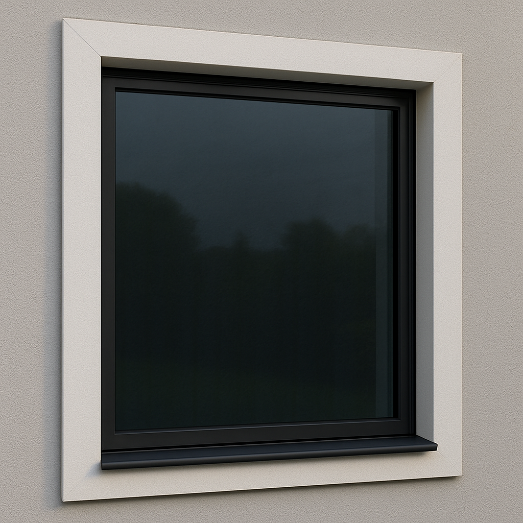 House window with modern tinting