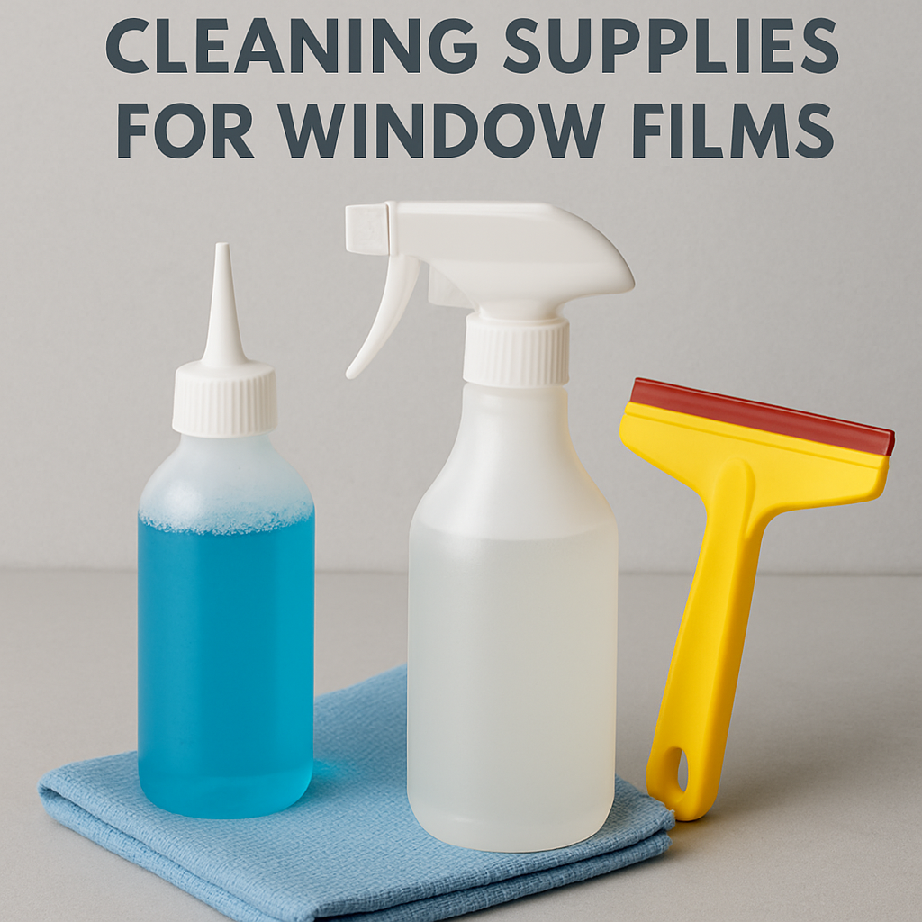 cleaning supplies for window films