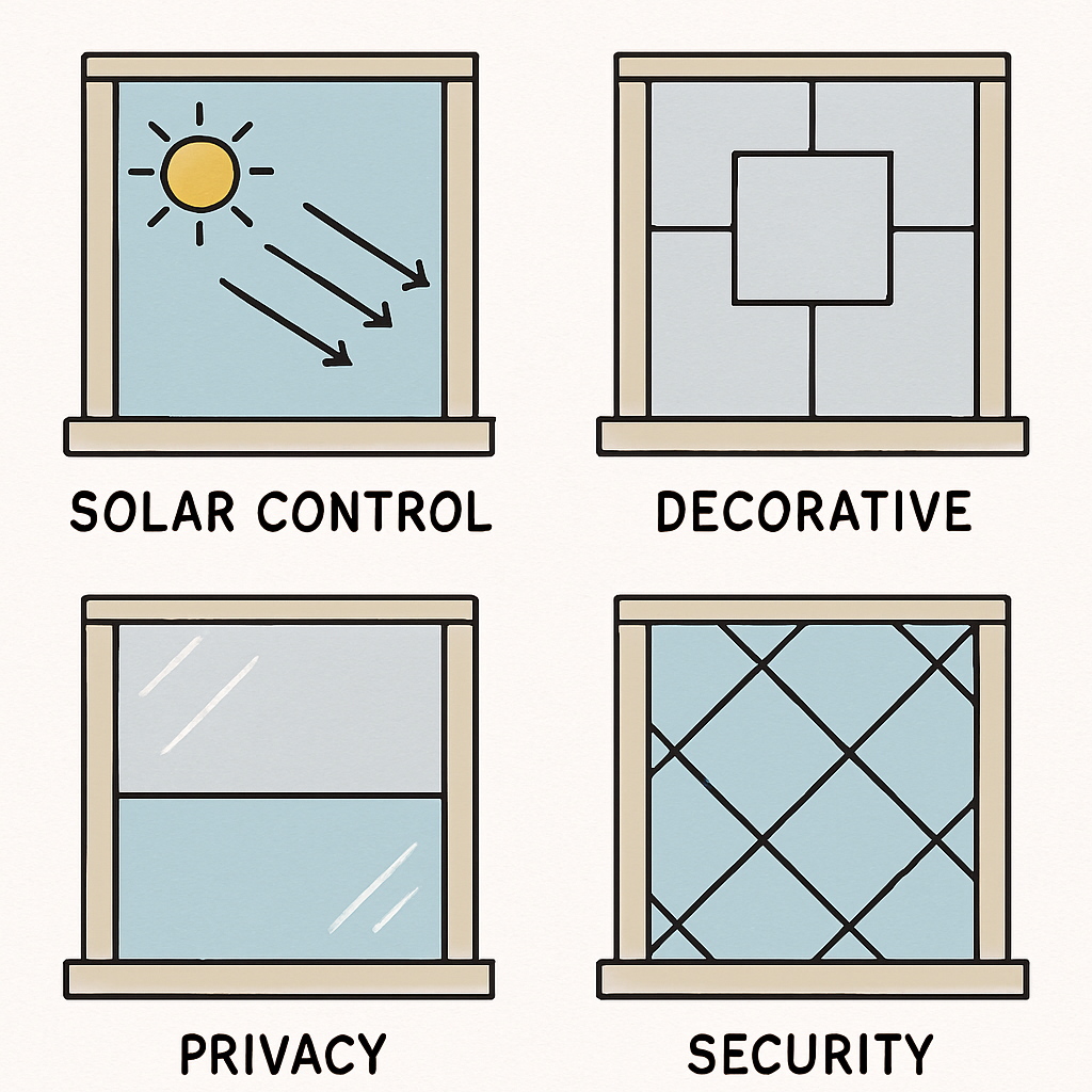 Types of window films for homes
